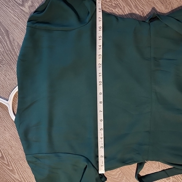 Lulus Emerald Green Midi Wrap Dress - Picture 8 of 9